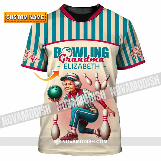 Women Shirt - Custom Bowling Grandma Shirt T-shirt