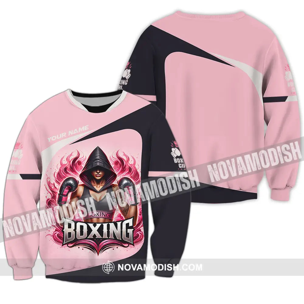 Women Shirt - Custom Boxing 3D Shirt Long Sleeve / S T-shirt