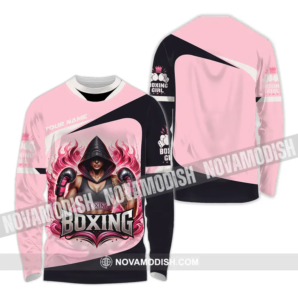 Women Shirt - Custom Boxing 3D Shirt Long Sleeve Shirt / S T-shirt