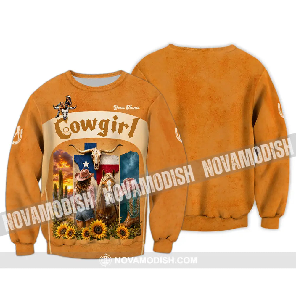 Women Shirt - Custom Cowgirl Shirt - Long Sleeve / S - T-shirt