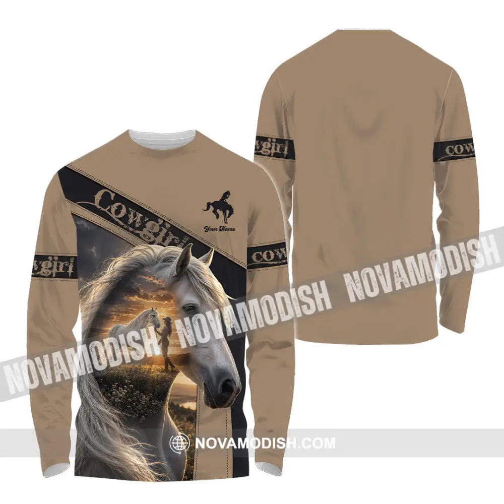 Women Shirt - Custom Cowgirl Shirt - Long Sleeve Shirt / S - T-shirt