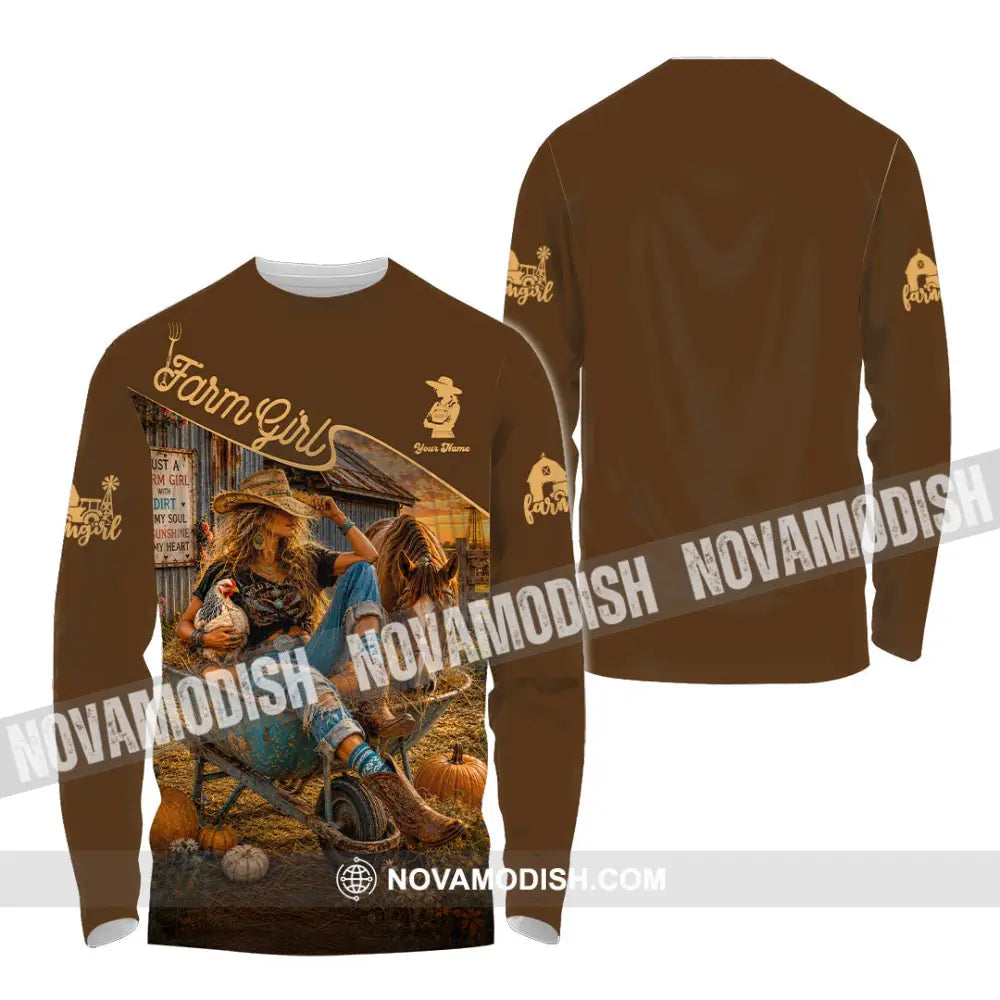 Women Shirt - Custom Cowgirl Shirt - Long Sleeve Shirt / S - T-shirt