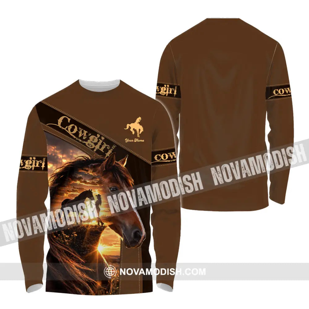 Women Shirt - Custom Cowgirl Shirt - Long Sleeve Shirt / S - T-shirt