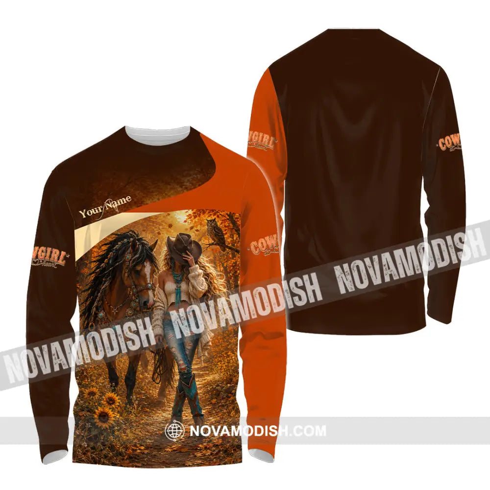 Women Shirt - Custom Cowgirl Shirt - Long Sleeve Shirt / S - T-shirt