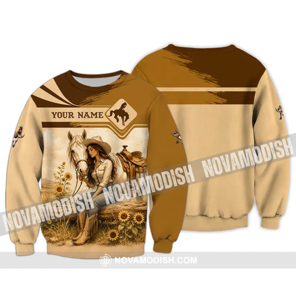Women Shirt - Custom Cowgirl Shirt - Long Sleeve / S - T-shirt