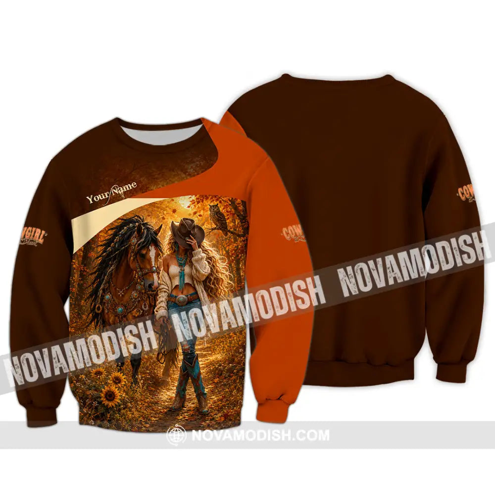 Women Shirt - Custom Cowgirl Shirt - Long Sleeve / S - T-shirt