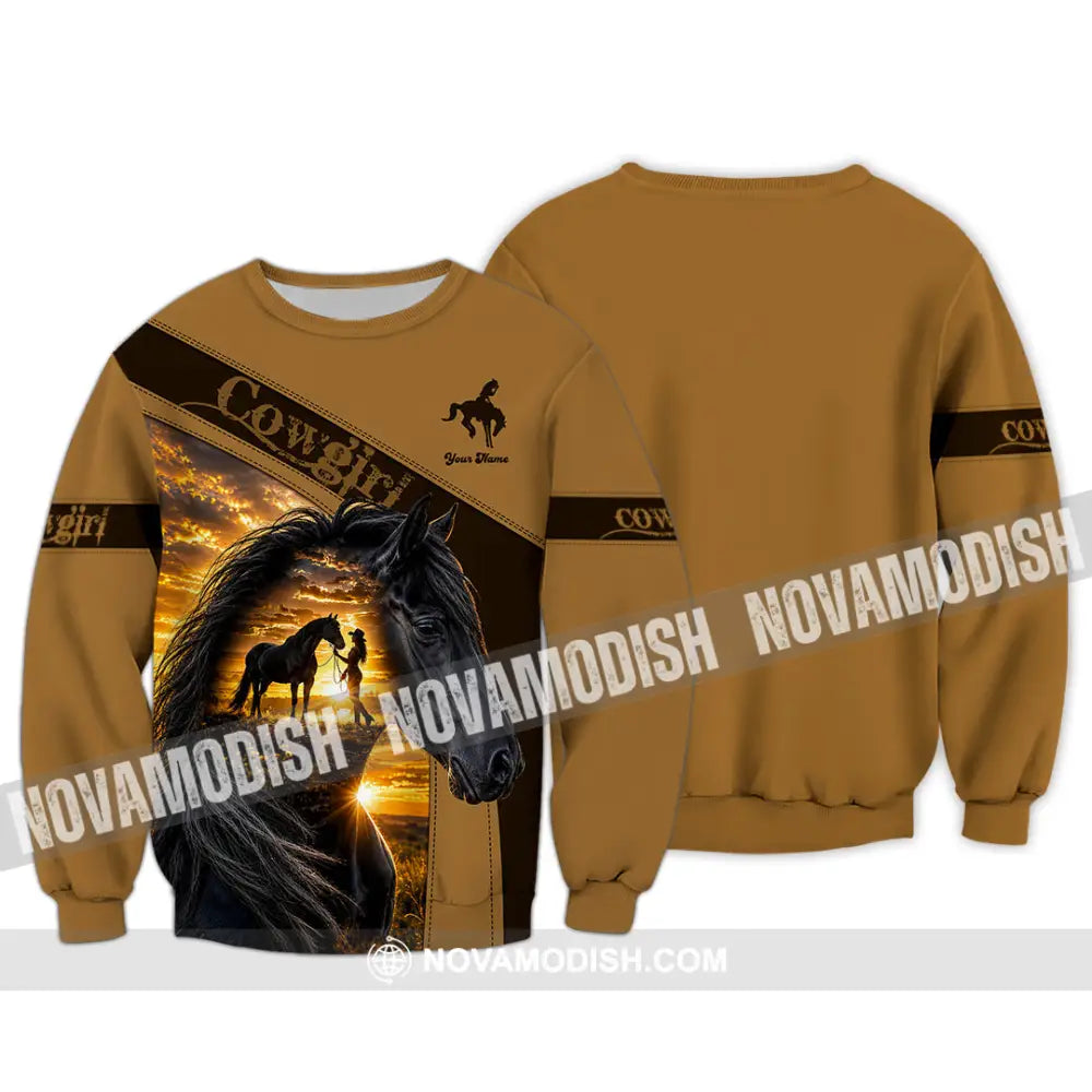 Women Shirt - Custom Cowgirl Shirt - Long Sleeve / S - T-shirt