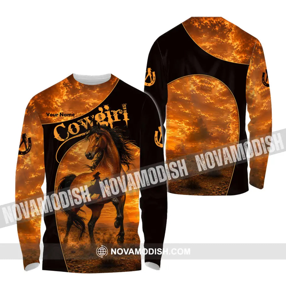 Women Shirt - Custom Cowgirl Shirt - Long Sleeve Shirt / S - T-shirt