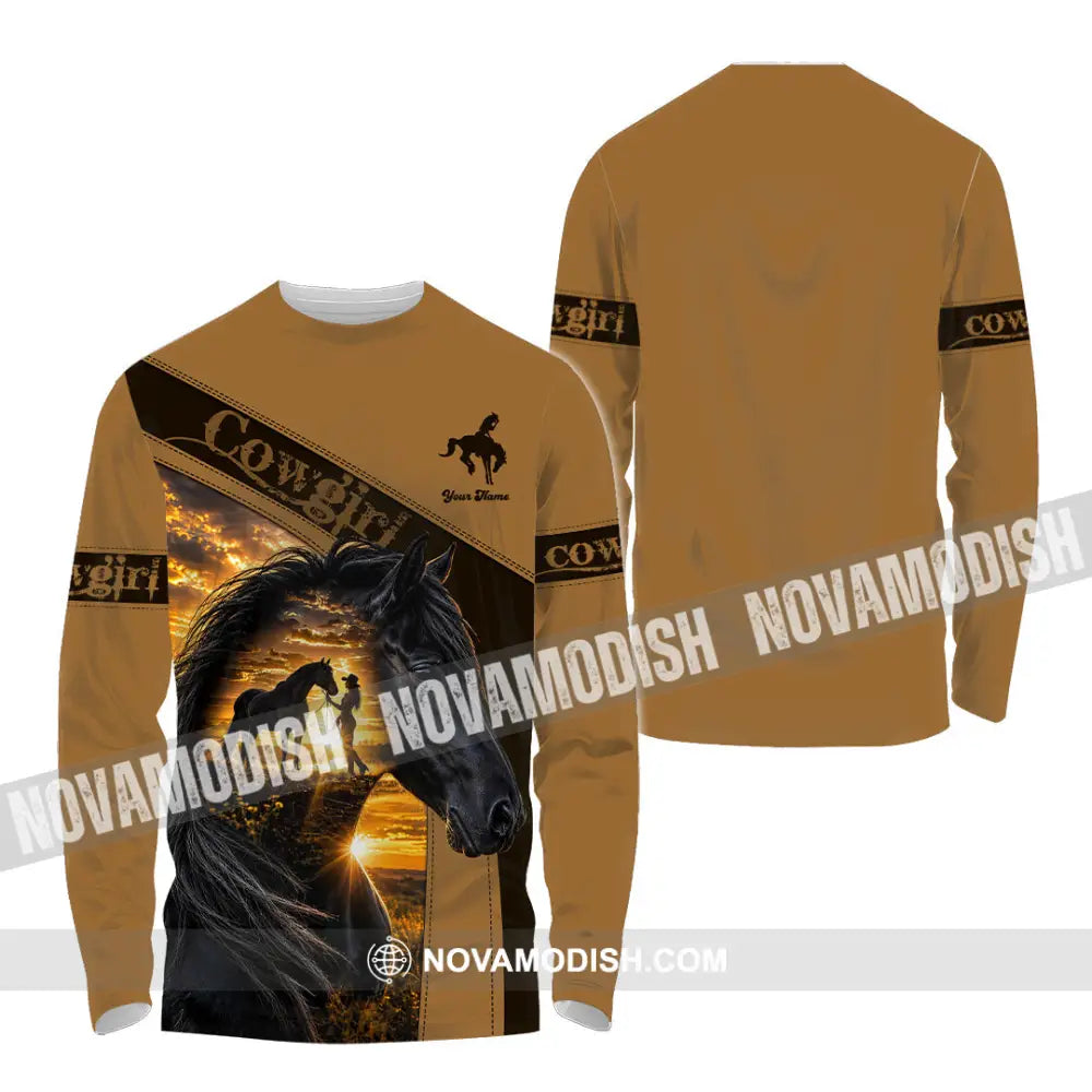 Women Shirt - Custom Cowgirl Shirt - Long Sleeve Shirt / S - T-shirt