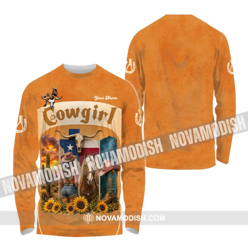 Women Shirt - Custom Cowgirl Shirt - Long Sleeve Shirt / S - T-shirt