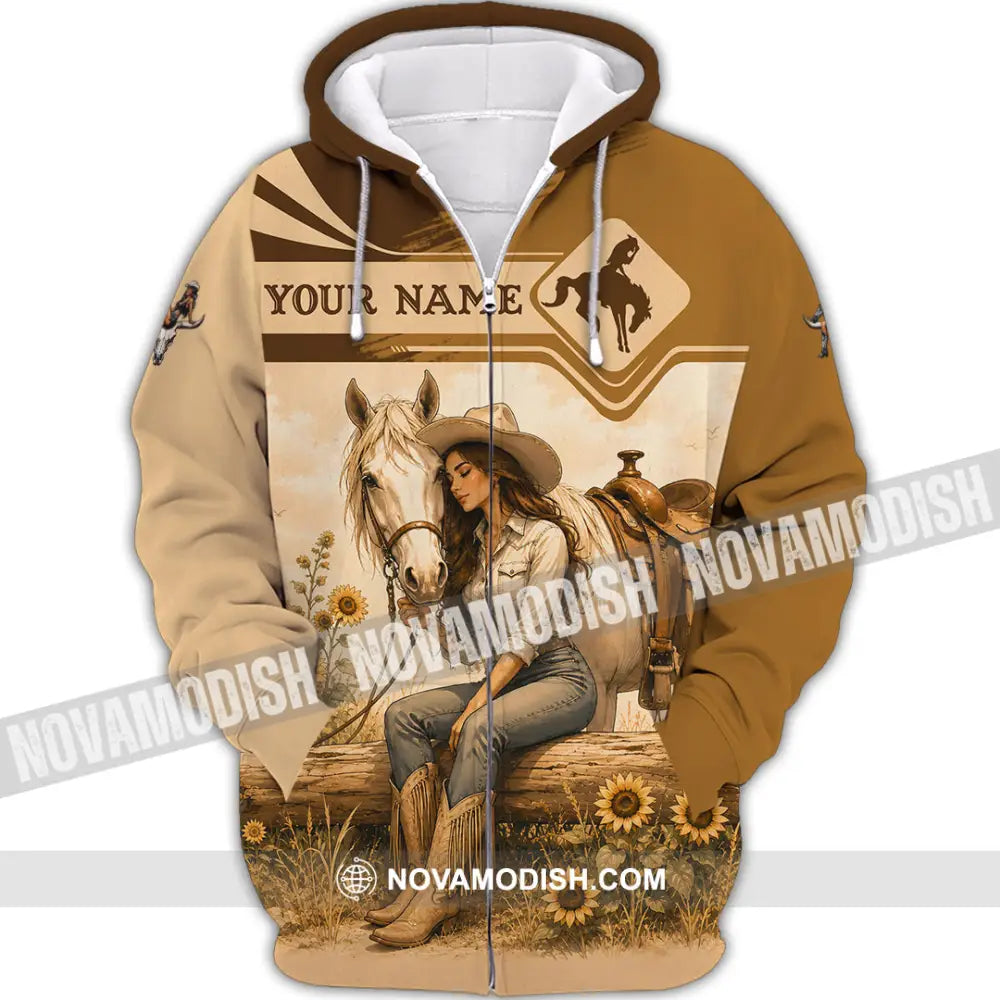Women Shirt - Custom Cowgirl Shirt - Zipper Hoodie / S - T-shirt