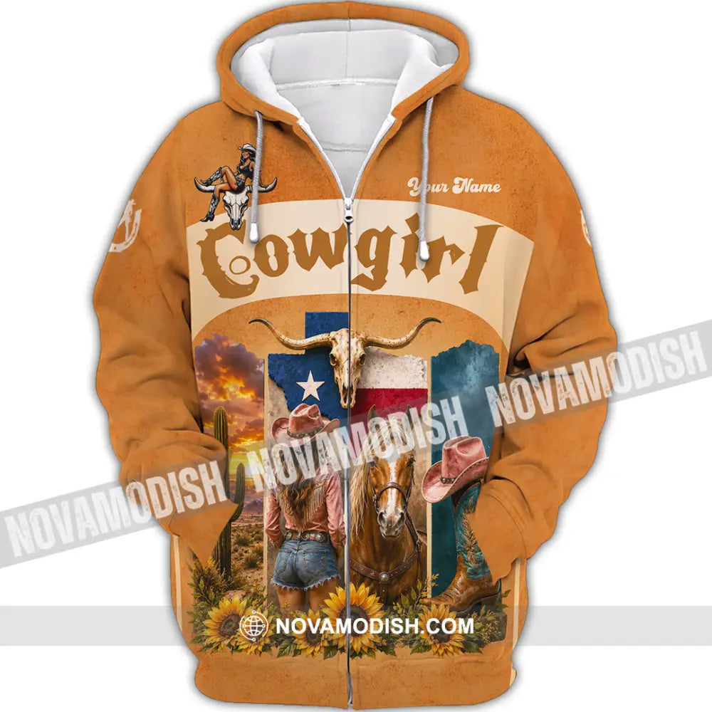 Women Shirt - Custom Cowgirl Shirt - Zipper Hoodie / S - T-shirt