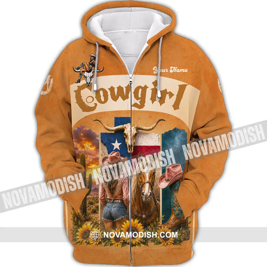 Women Shirt - Custom Cowgirl Shirt - Zipper Hoodie / S - T-shirt