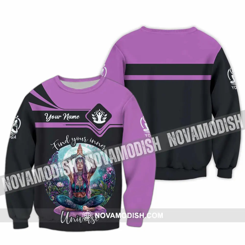 Women Shirt - Custom Find Your Inner Universe Yoga Shirt Long Sleeve / S T-shirt