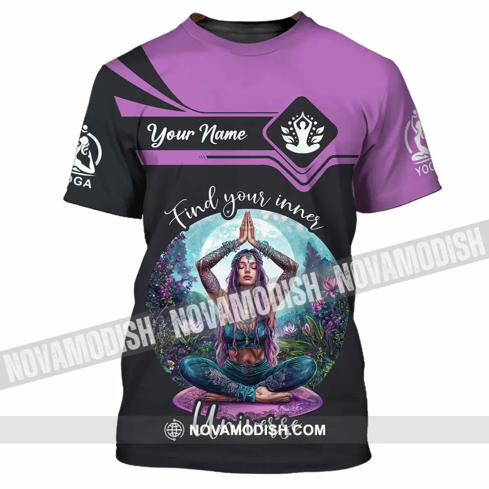 Women Shirt - Custom Find Your Inner Universe Yoga Shirt T-Shirt / S T-shirt