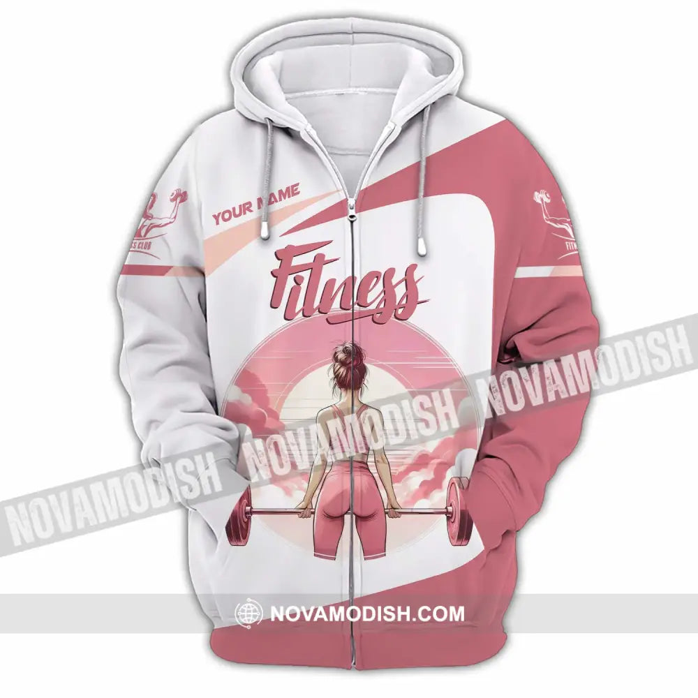 Women Shirt - Custom Fitness Lover Shirt Zipper Hoodie / S T-shirt