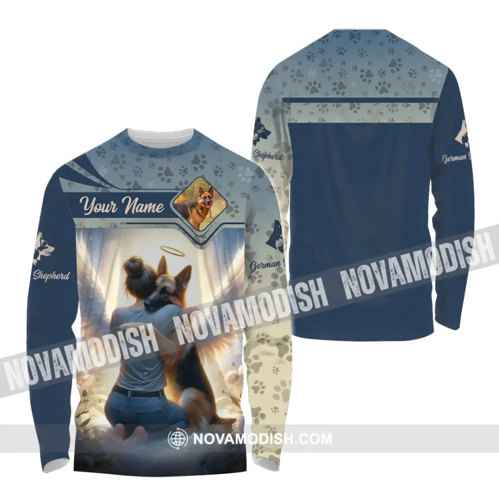 Women Shirt - Custom German Shepherd Shirt Long Sleeve Shirt / S T-shirt