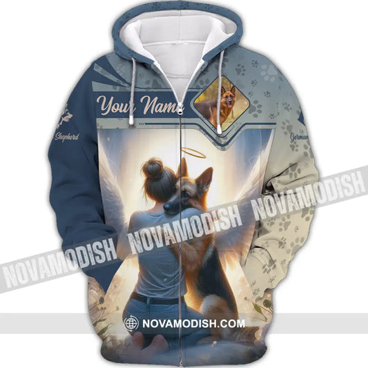 Women Shirt - Custom German Shepherd Shirt Zipper Hoodie / S T-shirt