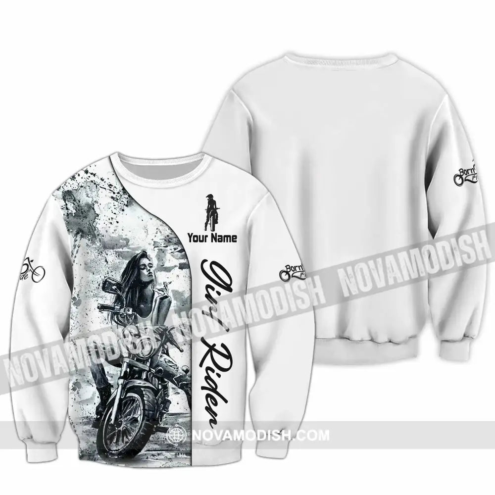 Women Shirt - Custom Girl Rider Shirt - Long Sleeve / S - T-shirt