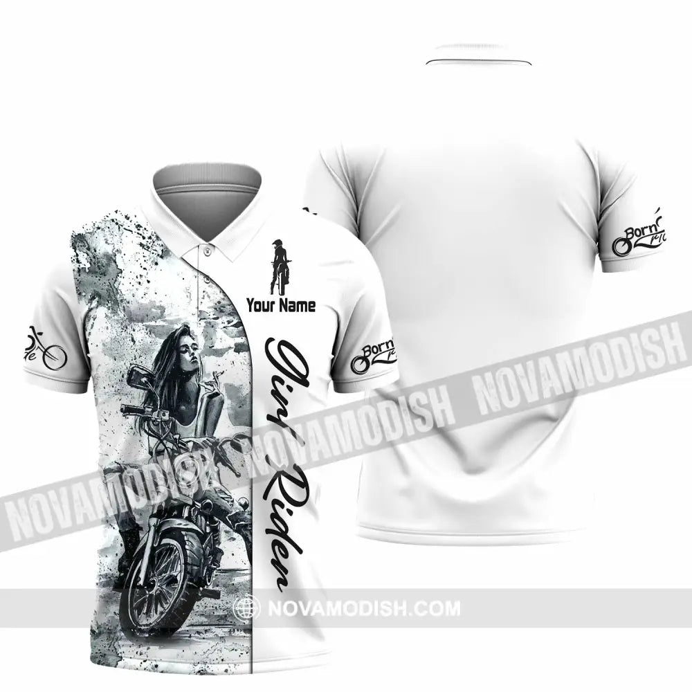 Women Shirt - Custom Girl Rider Shirt - Polo Shirt / S - T-shirt