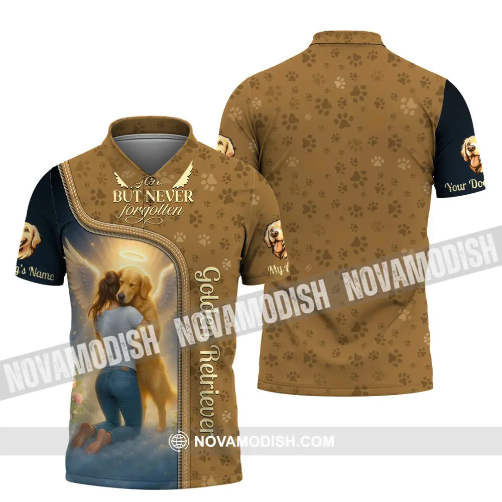 Women Shirt - Custom Golden Retriever Gone But Never Forgotten Shirt Polo Shirt / S T-shirt