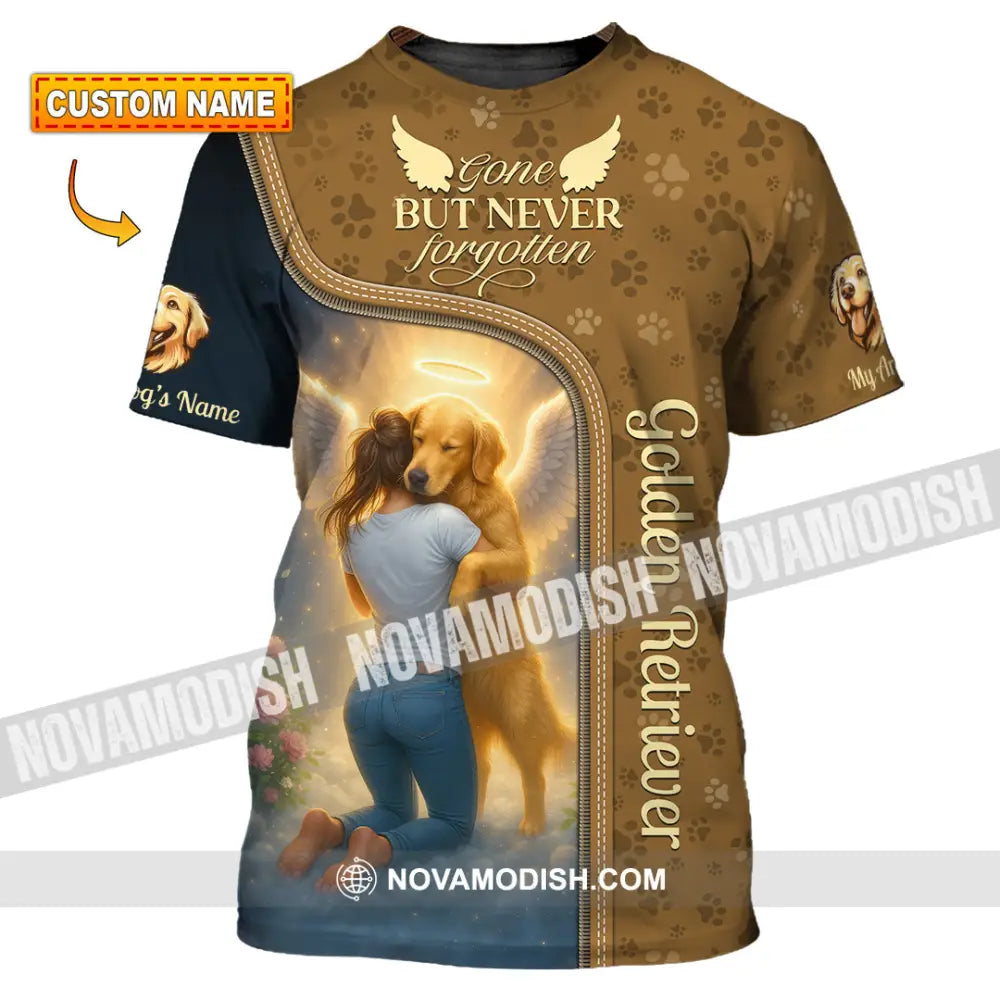Women Shirt - Custom Golden Retriever Gone But Never Forgotten Shirt T-shirt