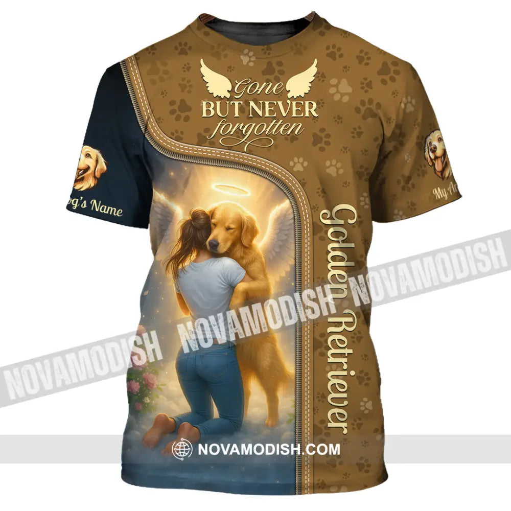 Women Shirt - Custom Golden Retriever Gone But Never Forgotten Shirt T-Shirt / S T-shirt