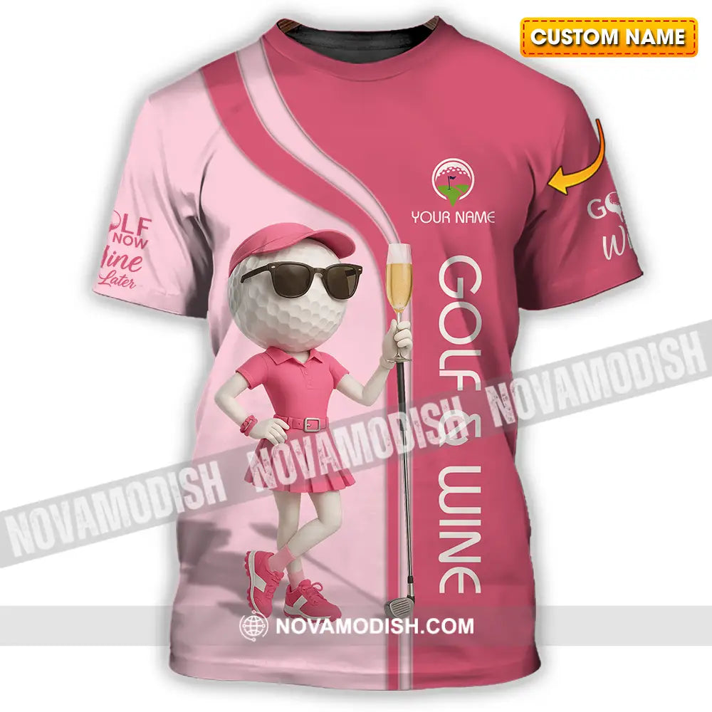 Women Shirt - Custom Golf And Wine Shirt T-Shirt / S T-shirt