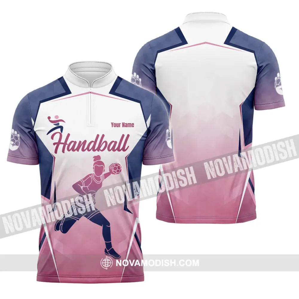 Women Shirt - Custom Handball 3D Shirt - Zipper Polo Shirt / S - T-shirt