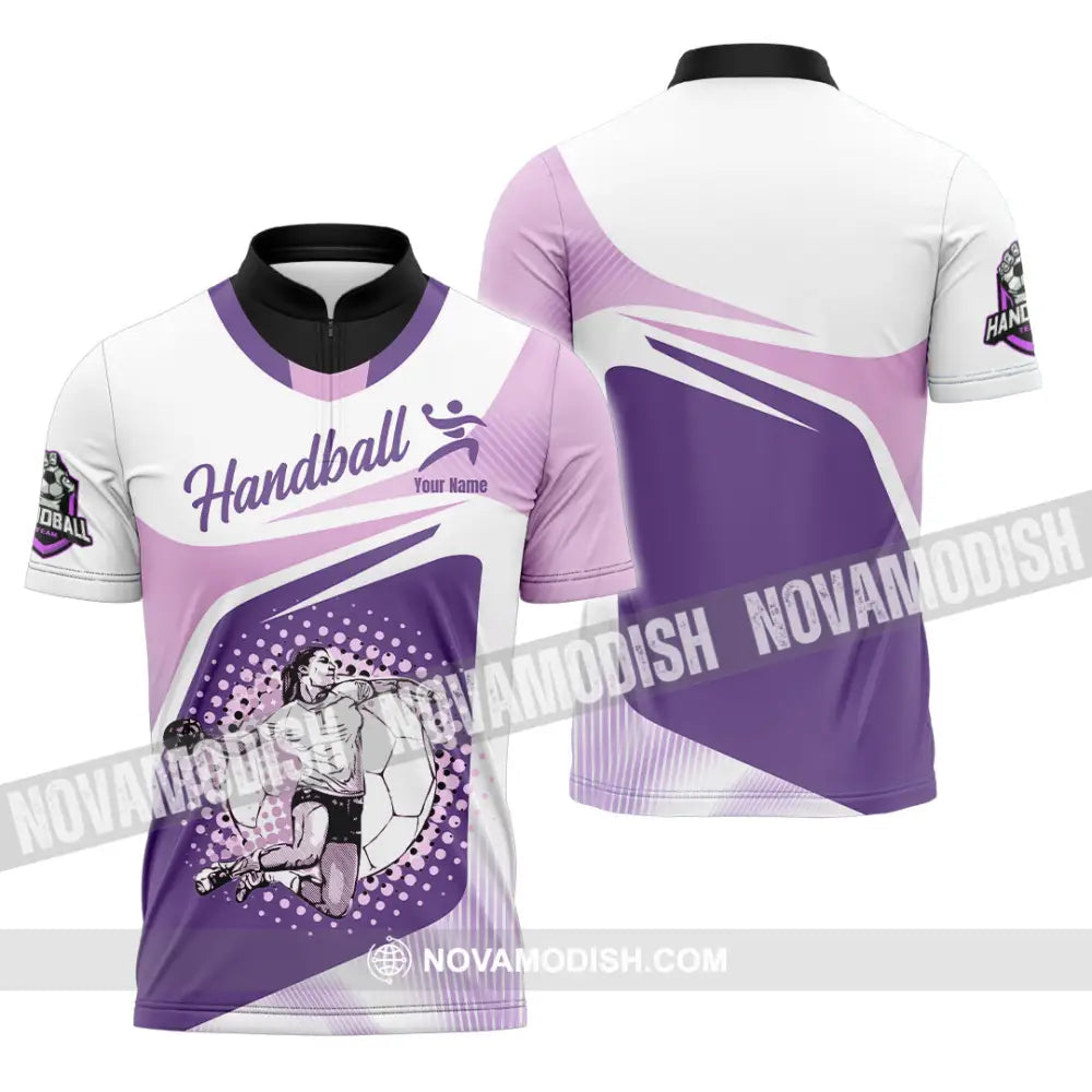 Women Shirt - Custom Handball 3D Shirt - Zipper Polo Shirt / S - T-shirt