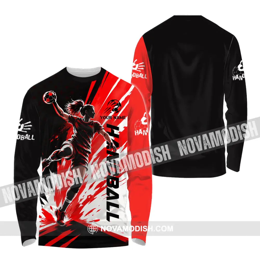 Women Shirt - Custom Handball Shirt - Long Sleeve Shirt / S - T-shirt