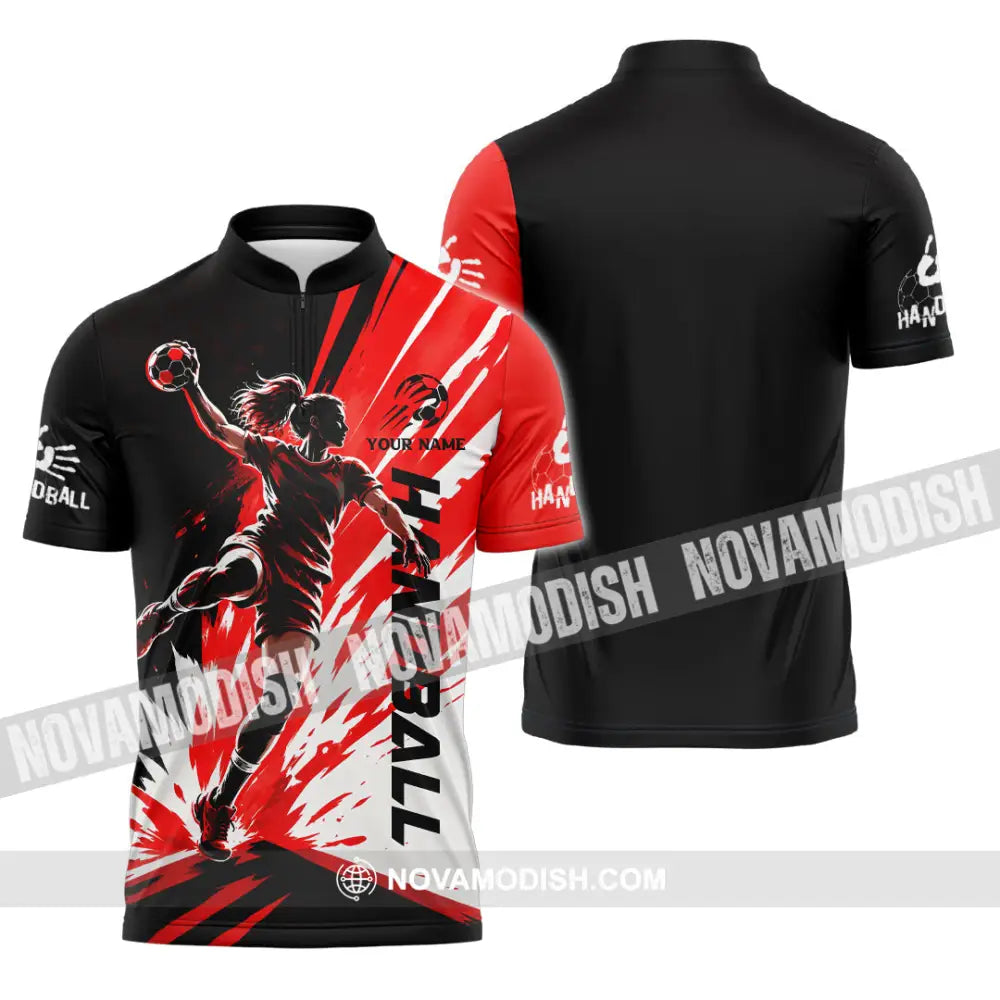 Women Shirt - Custom Handball Shirt - Zipper Polo Shirt / S - T-shirt
