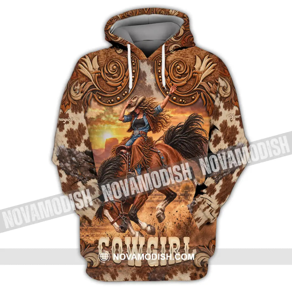 Women Shirt - Custom Horse Girl Cowgirl Shirt - Hoodie / S - T-shirt