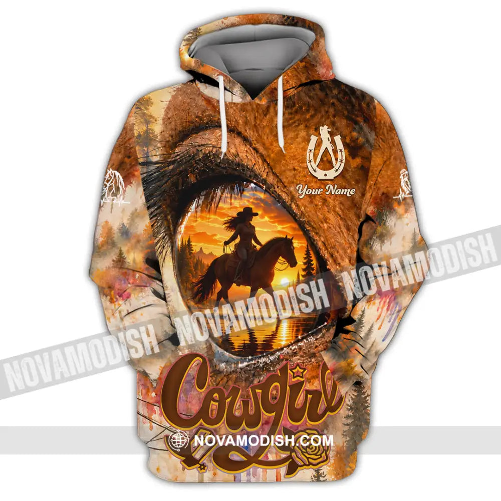 Women Shirt - Custom Horse Girl Cowgirl Shirt - Hoodie / S - T-shirt