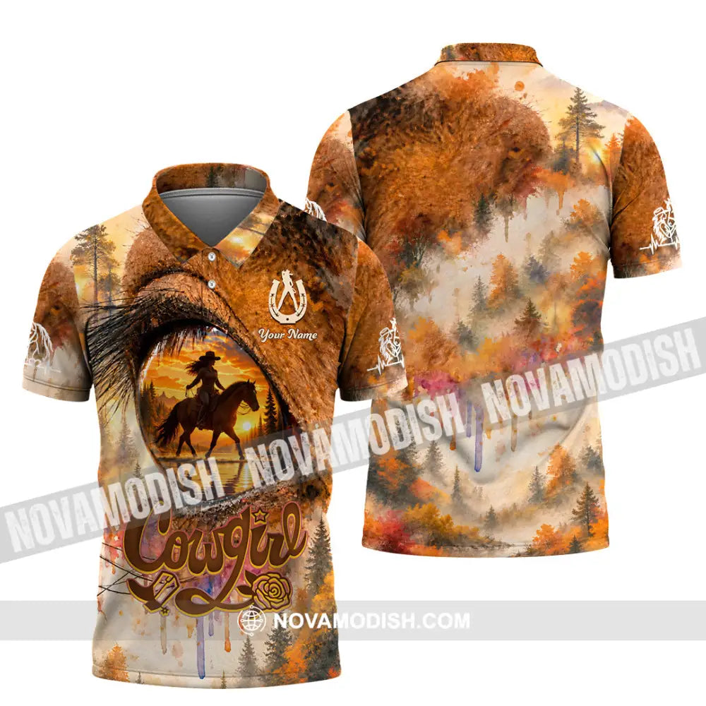 Women Shirt - Custom Horse Girl Cowgirl Shirt - Polo Shirt / S - T-shirt