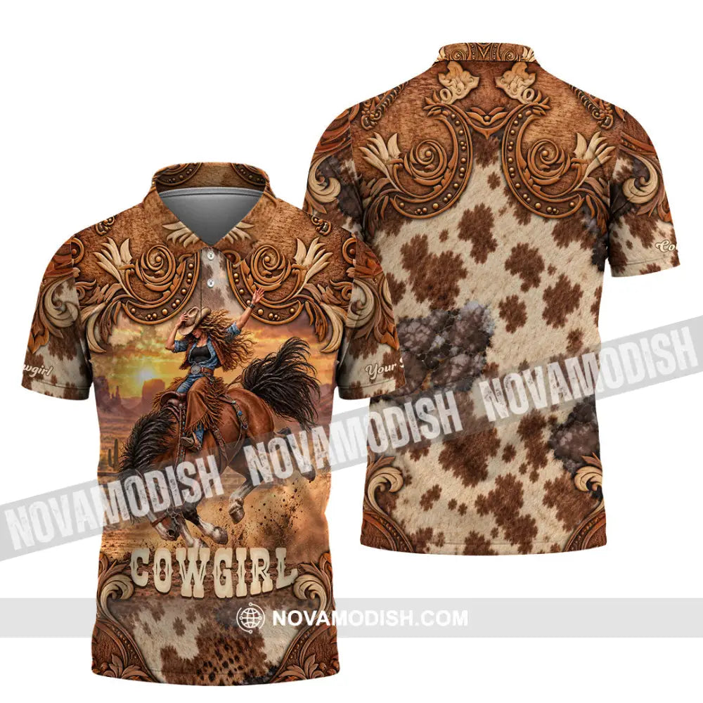 Women Shirt - Custom Horse Girl Cowgirl Shirt - Polo Shirt / S - T-shirt