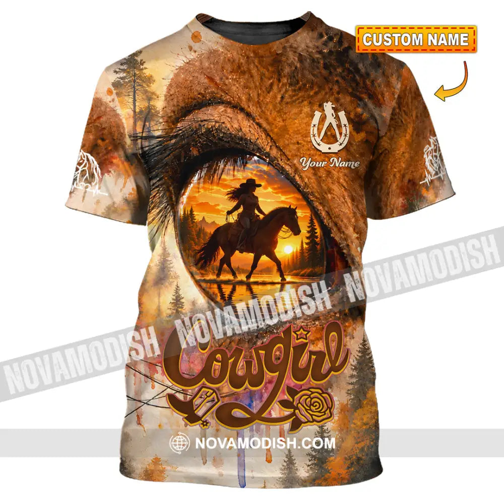 Women Shirt - Custom Horse Girl Cowgirl Shirt - T-shirt