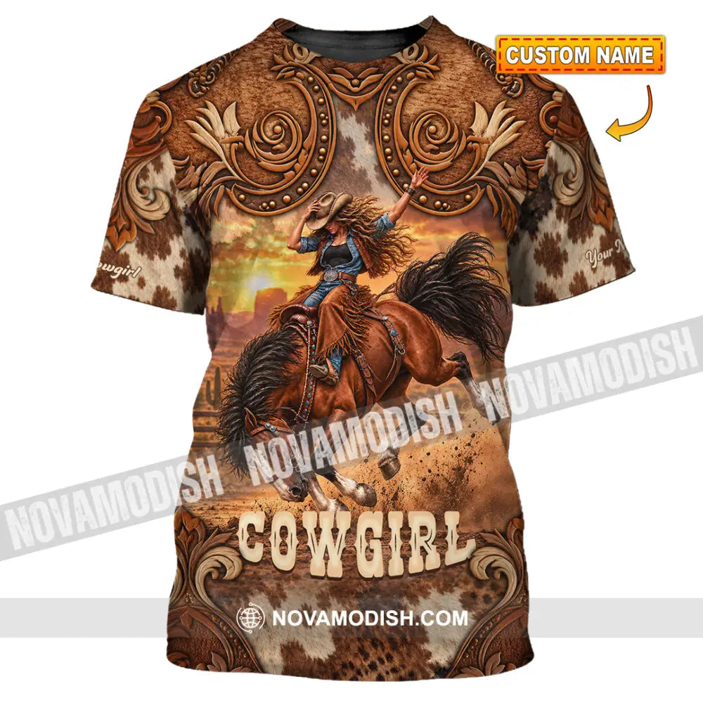 Women Shirt - Custom Horse Girl Cowgirl Shirt - T-shirt