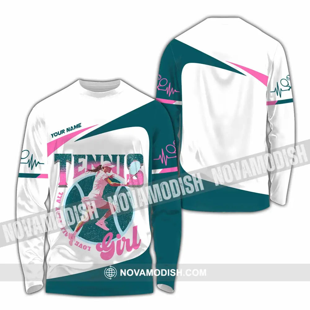 Women Shirt - Custom Love All Play All Tennis Lover Shirt Long Sleeve Shirt / S T-shirt