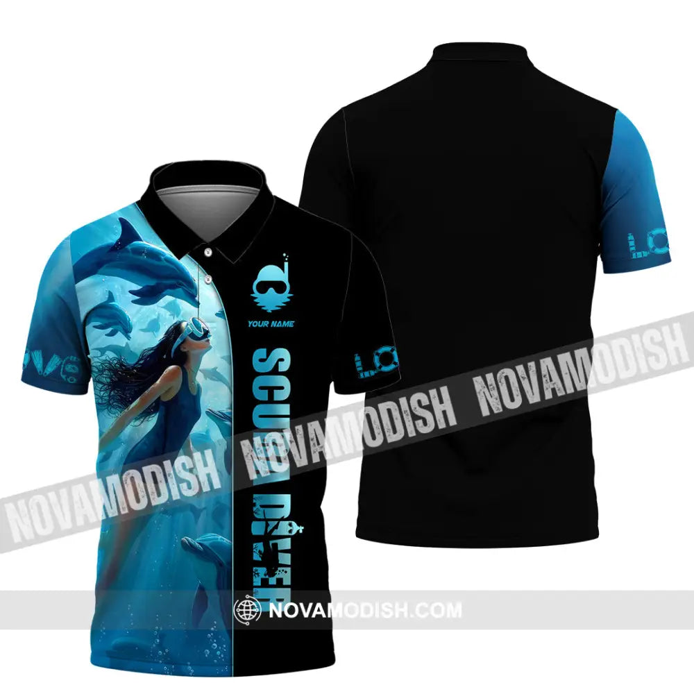 Women Shirt - Custom Love Scuba Diving Shirt For Diver Polo Shirt / S T-shirt