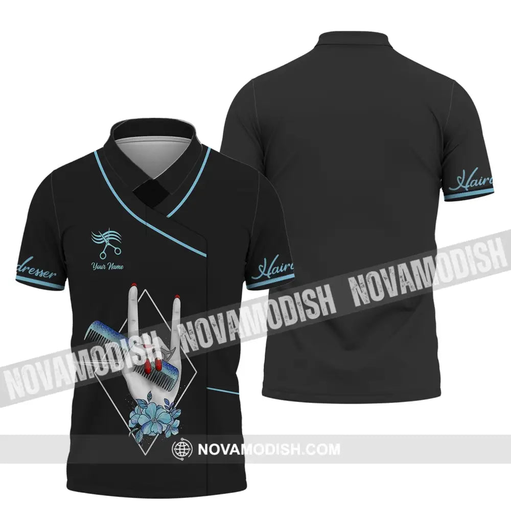 Women Shirt - Custom Name Shirt - Gift For Queen Hairdresser Polo Shirt / S T-shirt