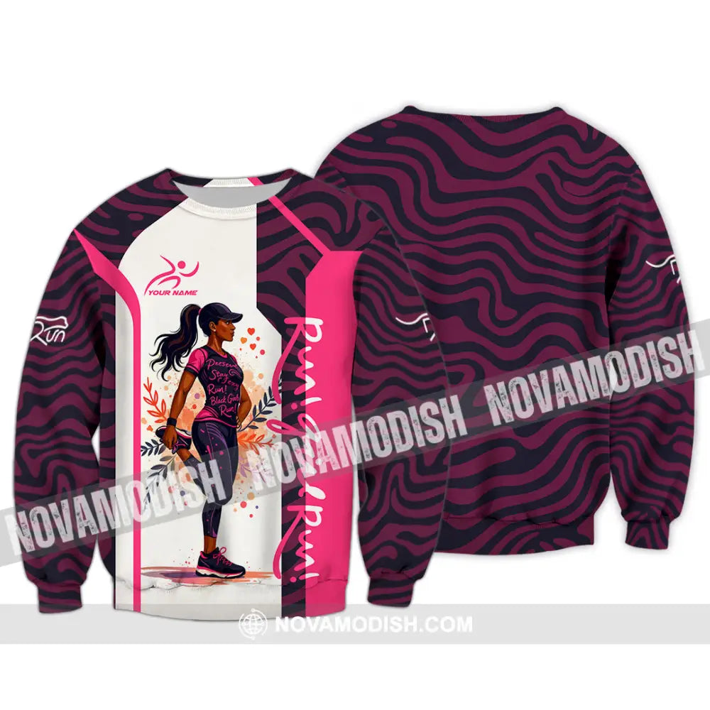 Women Shirt - Custom Run Girl Run 3D Shirt Long Sleeve / S T-shirt