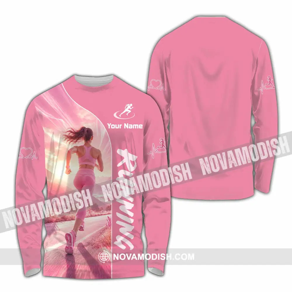 Women Shirt - Custom Running Shirt - Long Sleeve Shirt / S - T-shirt