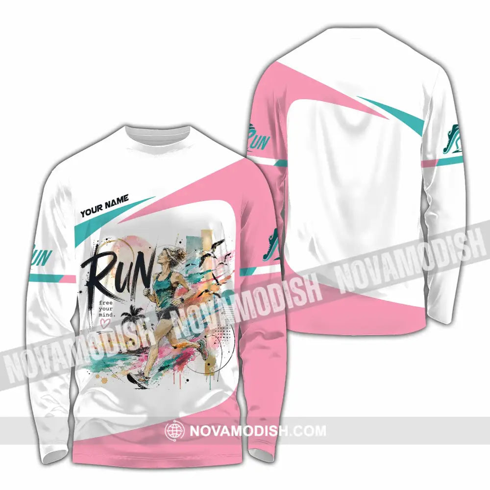 Women Shirt - Custom Running Shirt - Long Sleeve Shirt / S - T-shirt