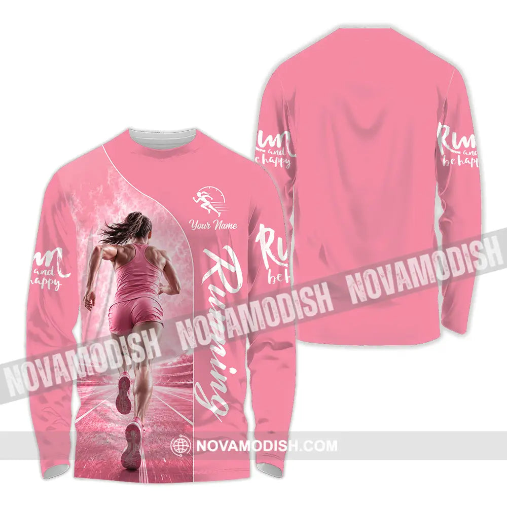 Women Shirt - Custom Running Shirt - Long Sleeve Shirt / S - T-shirt