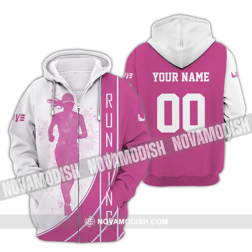 Women Shirt - Custom Running Lover Shirt Zipper Hoodie / S T-shirt