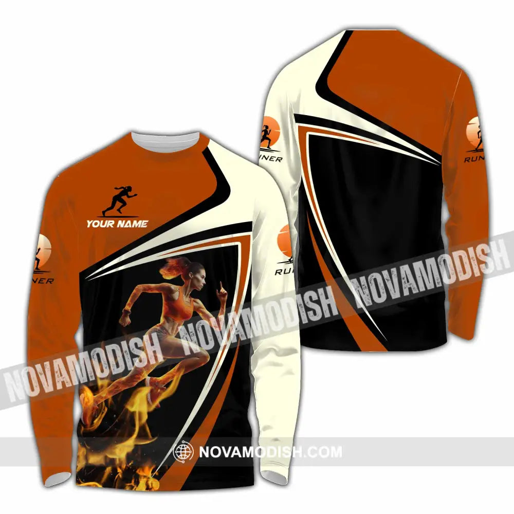 Women Shirt - Custom Running Women Runner Shirt Long Sleeve Shirt / S T-shirt