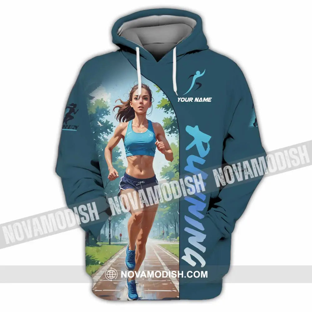 Women Shirt - Custom Running Woman Runner Sporty Shirt Hoodie / S T-shirt