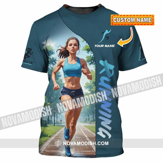 Women Shirt - Custom Running Woman Runner Sporty Shirt T-shirt
