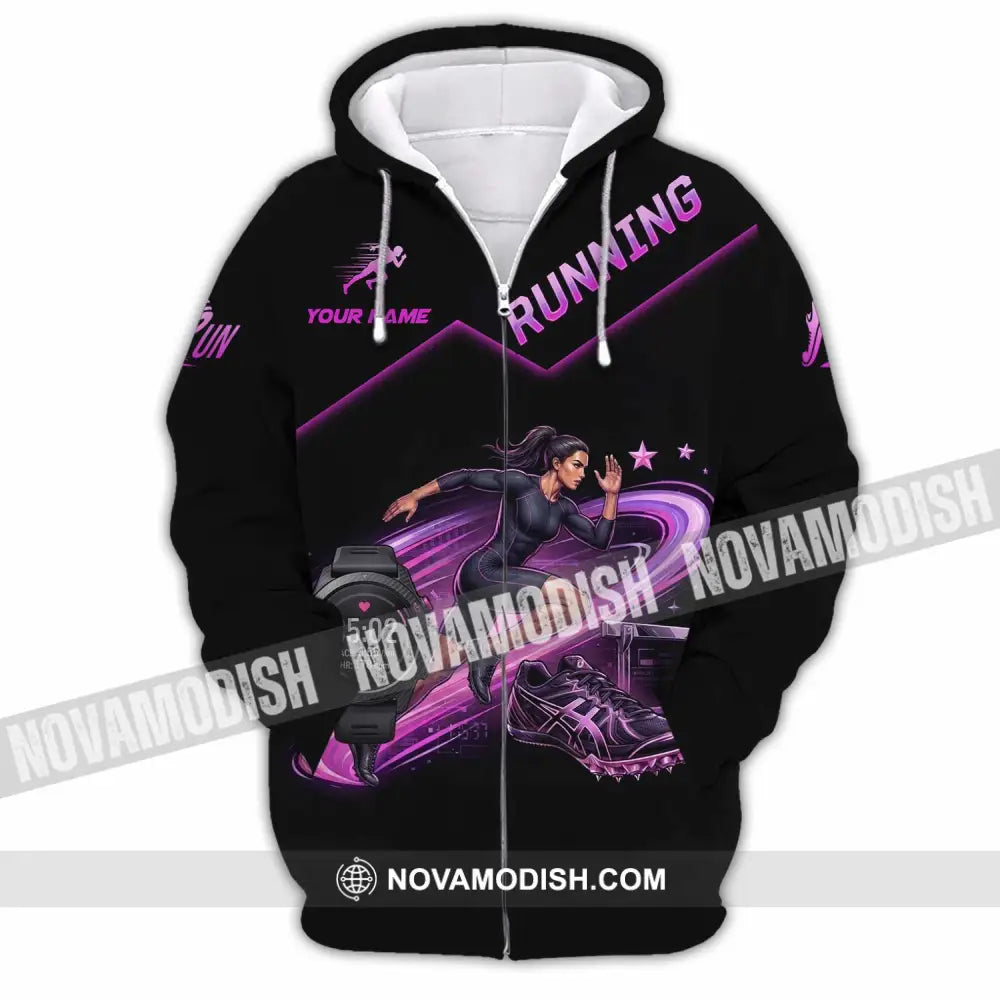 Women Shirt - Custom Running Shirt - Zipper Hoodie / S - T-shirt